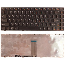 Клавиатура для ноутбука IBM Lenovo Ideapad B470 V470 черная с черной рамкой