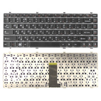 Клавиатура для ноутбука Lenovo IdeaPad Y470 черная рамка серая