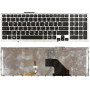 Клавиатура для ноутбука Sony Vaio VPC-F11 VPC-F12 VPC-F13 черная с серебристой рамкой, с подсветкой