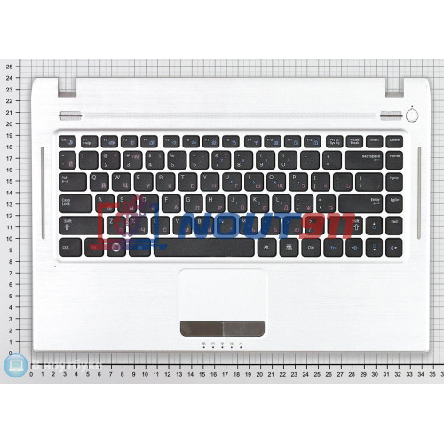 Клавиатура для ноутбука Samsung Q430 топ-панель серебристая