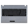 Клавиатура для ноутбука Samsung Q530 топ-панель серебристая