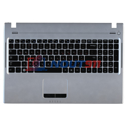 Клавиатура для ноутбука Samsung Q530 топ-панель серебристая