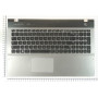 Клавиатура для ноутбука Samsung QX530 топкейс серебристый кнопки черные