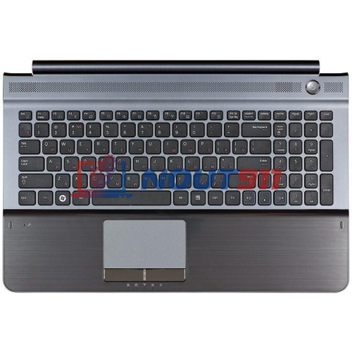 Клавиатура для ноутбука Samsung RC510 топ-панель серая с черными кнопками