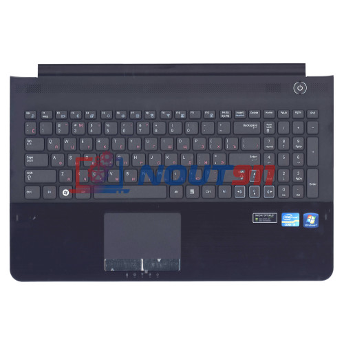 Клавиатура для ноутбука Samsung RC520 топ-панель темно-серая