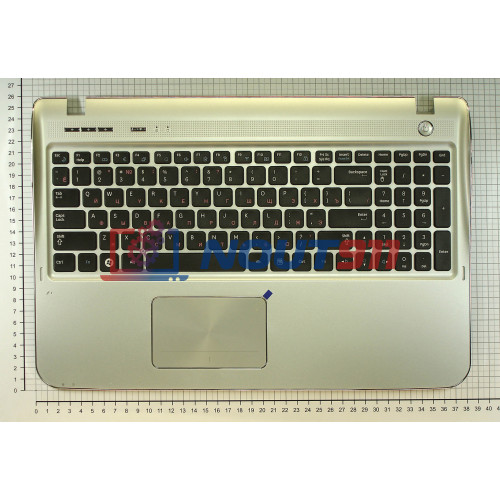 Клавиатура для ноутбука Samsung SF510 топ-панель серебристая