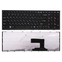 Клавиатура для ноутбука Sony Vaio VPCEL VPC-EL черная с черной рамкой