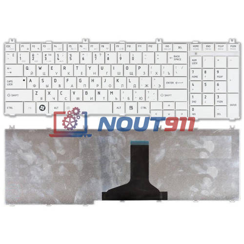 Клавиатура для ноутбука Toshiba Satellite C650 C660 L650 L670 L750 L750D белая