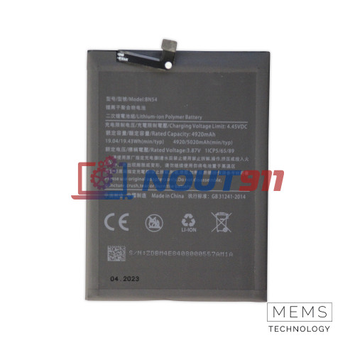 Аккумулятор (батарея) для Xiaomi Redmi Note 9/Redmi 9 (BN54) 5020mah VoltPack