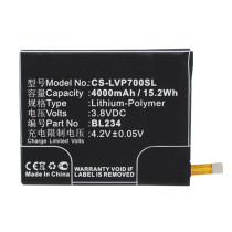 Аккумулятор CS-LVP700SL (BL234) для Lenovo P70T 3.8V / 4000mAh / 15.20Wh