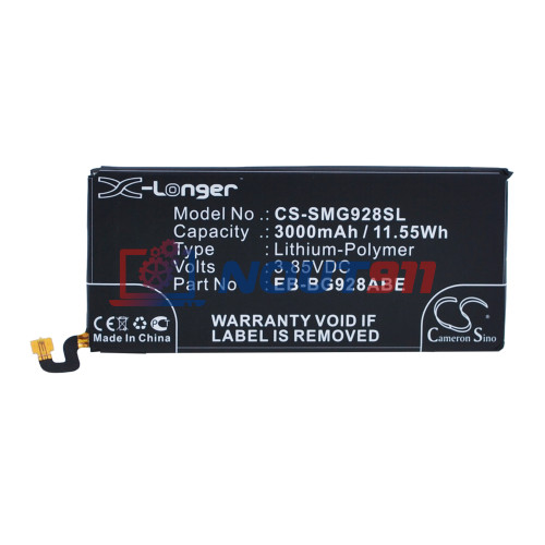 Аккумулятор CS-SMG928SL EB-BG928ABE для Samsung Galaxy S6 Edge+, 3.85V / 3000mAh / 11.55Wh