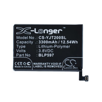 Аккумулятор CS-YJT200SL BLP597 для OnePlus 2 3.8V / 3300mAh / 12.54Wh