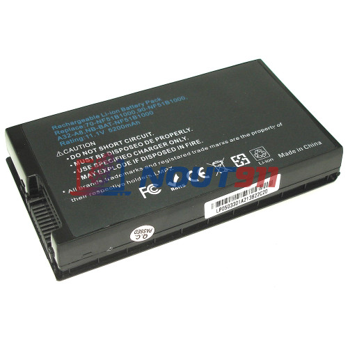 Аккумулятор (Батарея) для ноутбука Asus A8, F8, F50, F80 5200mAh A32-A8 REPLACEMENT черная