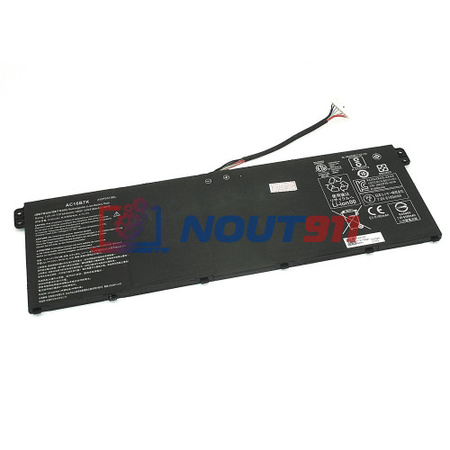 Аккумулятор (Батарея) для ноутбука Acer Chromebook 15  (AC16B7K) 7.4V 6180mAh черная
