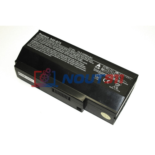 Аккумулятор (Батарея) для ноутбука Asus G53 (A42-G73) 14,6V 5200mAh REPLACEMENT черная