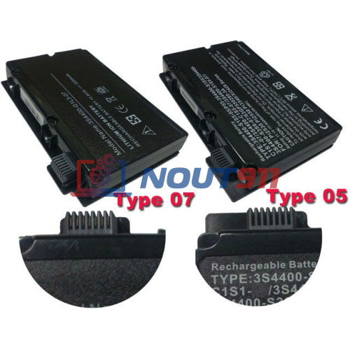 Аккумулятор (Батарея) для ноутбука Fujitsu Siemens Amilo Pi3525 3S4400-S1S5-07 (TYPE 07) REPLACEMENT черная