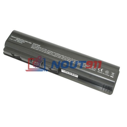 Аккумулятор (Батарея) для ноутбука HP Pavilion DV4, Compaq CQ40, CQ45 (HSTNN-CB72) 52Wh REPLACEMENT черная