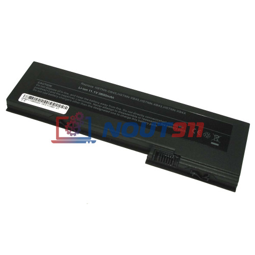 Аккумулятор (Батарея) для ноутбука HP Compaq 2710p (HSTNN-OB45) 11.1V 3800mAh REPLACEMENT черная