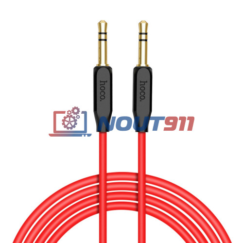 Аудио кабель HOCO UPA11 AUX, 1.0м, красный