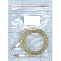 Аудио кабель Jack 3.5 - Jack 3.5, 1м (круглый кабель) желтый