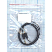 Аудио кабель Jack 3.5 - Jack 3.5, 1м (плоский кабель) черный