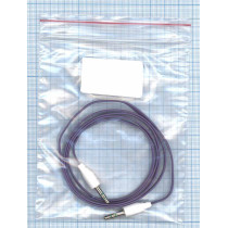 Аудио кабель Jack 3.5 - Jack 3.5, 1м (плоский кабель) фиолетовый