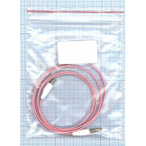 Аудио кабель Jack 3.5 - Jack 3.5, 1м (плоский кабель) розовый