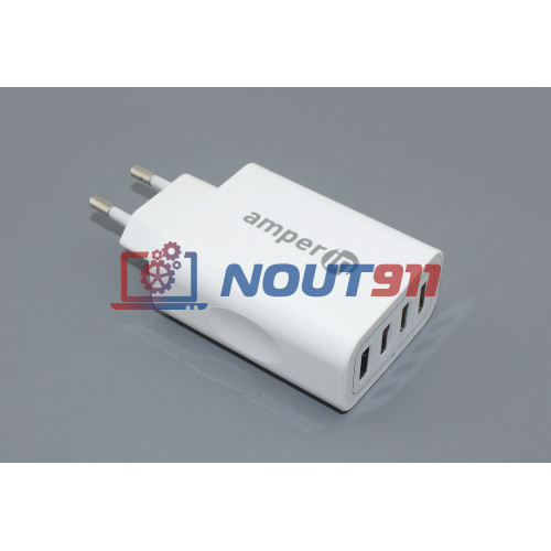 Блок питания (сетевой адаптер) Amperin 4-port USB*5V 2.4A (YDS-TC028-4-0-0) white