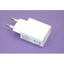 Блок питания (сетевой адаптер) AMPERIN MCW-2USB 5V/2.1A 5V/1A 10W 2USB Белый