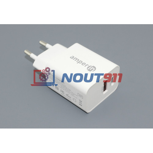 Блок питания (сетевой адаптер) Amperin USB-A, USB-C (YDS-TC030-011) 30W, white