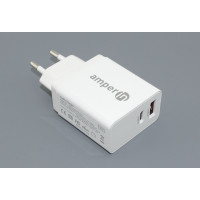 Блок питания (сетевой адаптер) Amperin USB-A, USB-C (YDS-TC045-011PK) 45W, white