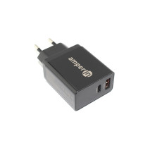 Блок питания (сетевой адаптер) Amperin USB-А, USB-C (YDS-TC045-011) 45W, black