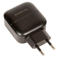 Блок питания (сетевой адаптер) BOROFONE BA46A Premium, USB, Type-C, PD, 18W, 5V, 3.0A, черный