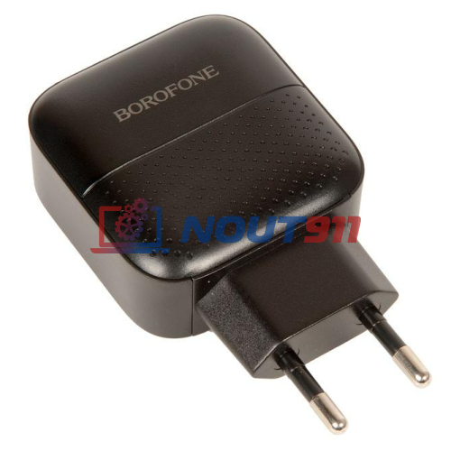 Блок питания (сетевой адаптер) BOROFONE BA46A Premium, USB, Type-C, PD, 18W, 5V, 3.0A, черный