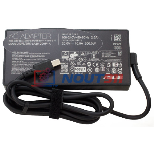 Блок питания (сетевой адаптер) для ноутбуков Asus 20V 10A 200W rectangle