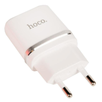 Блок питания (сетевой адаптер) HOCO C12 Smart два порта USB, 5V, 2.4A, белый