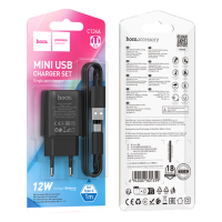 Блок питания (сетевой адаптер) HOCO C134A Solid USB-Type-C с кабелем, черный