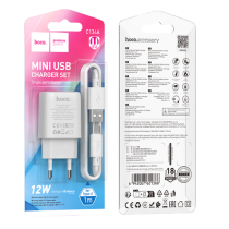 Блок питания (сетевой адаптер) HOCO C134A Solid USB-Type-C с кабелем, белый