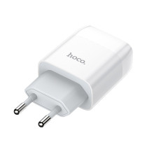 Блок питания (сетевой адаптер) HOCO C72A Glorious один порт USB, 5V, 2.1A, белый