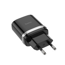 Блок питания (сетевой адаптер) HOCO С12Q Smart QC3.0, один порт USB, 5V, 3.0A, черный