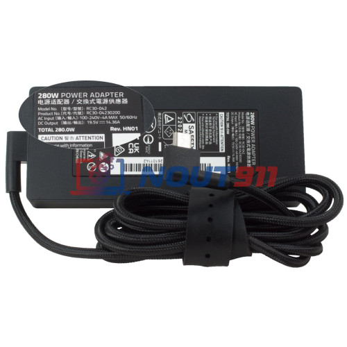 Блок питания (сетевой адатер) для ноутбуков Razer 19,5V 14,36A 280W special connector