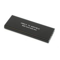 Бокс для SSD диска NGFF (M2) с выходом USB 3.0 алюминиевый, черный