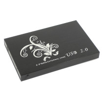 Бокс для жесткого диска 2,5" алюминиевый USB 2.0 DM-2512 черный