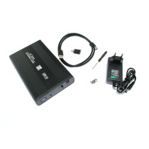 Бокс для жесткого диска 3,5" SATA алюминиевый USB 3.0 черный