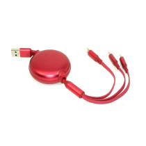 Кабель Baseus Little Octopus 3-in-1 Lightning+USB-C+micro-USB (1,2 метра) красный