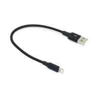 Кабель для зарядки  Apple Lightning 8Pin (Короткий), 25cm. Черный