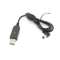 Кабель для зарядки USB-5.5*2.1*11 mm, 1m черный