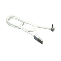 Кабель для зарядки USB - USB Type-C "Г-образный разъем", 1m. Белый