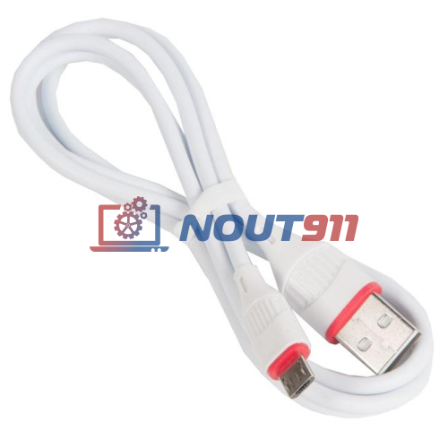 Кабель USB BOROFONE BX17 для Micro USB, 2.4A, длина 1м, белый