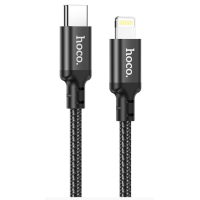 Кабель USB-C HOCO X14 Double speed Type-C - Lightning, 3A, 20W, 2 м, черный